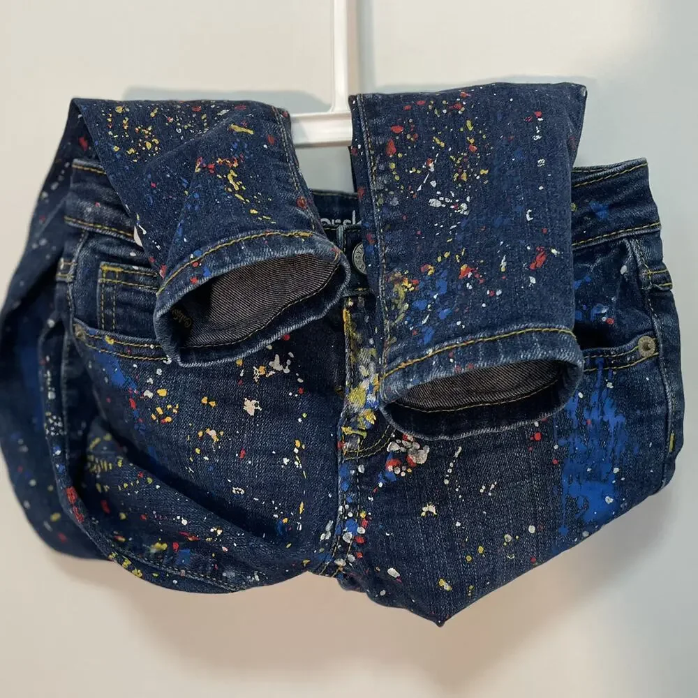 Gymboree Super Skinny Paint Splatter Jeans Size 6